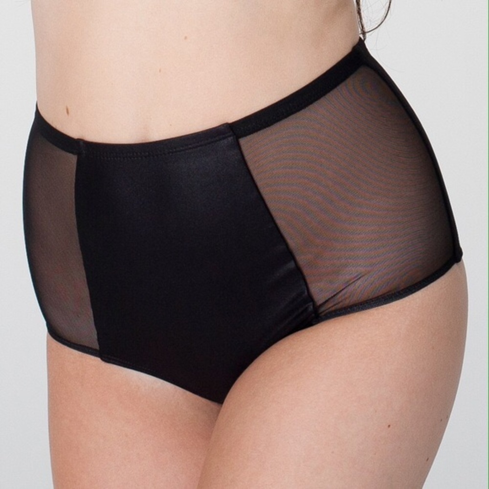 American Apparel Swim High Waist Mesh Botttoms